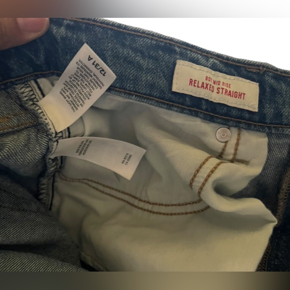 LUCKY brand boy mid rise relaxed straight distressed women’s jeans EUC - Picture 5 of 12